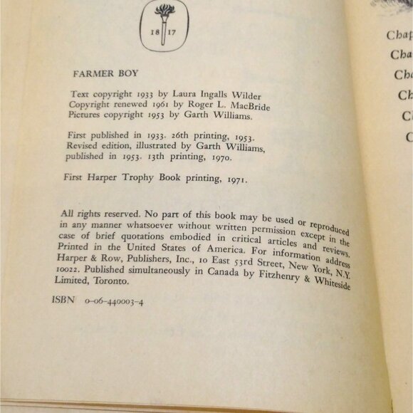 Harper Trophy Books Charlotte's Web Farmer Boy (2) On The Banks Of Plum Creek - Picture 11 of 14